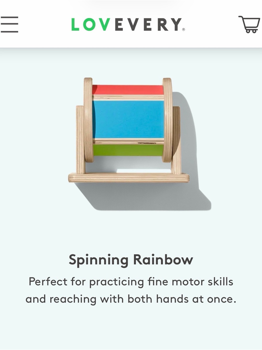 Lovevery Spinning Rainbow Drum Toy